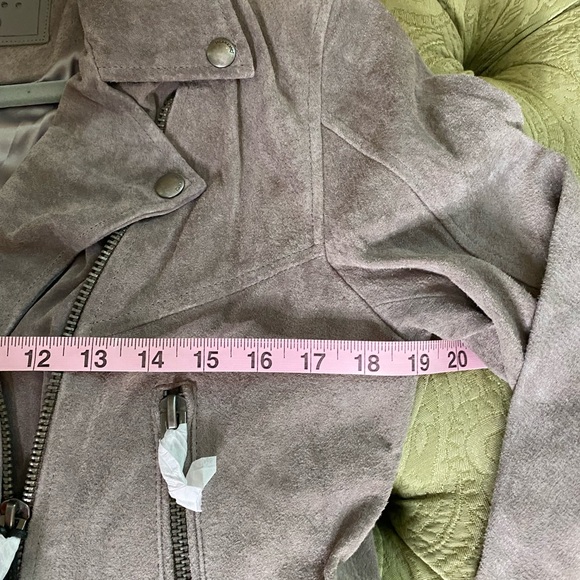 Blank NYC Moto Style Gray Leather Jacket Size M “Rock the Boat” NWT Retail $188 - Picture 10 of 12